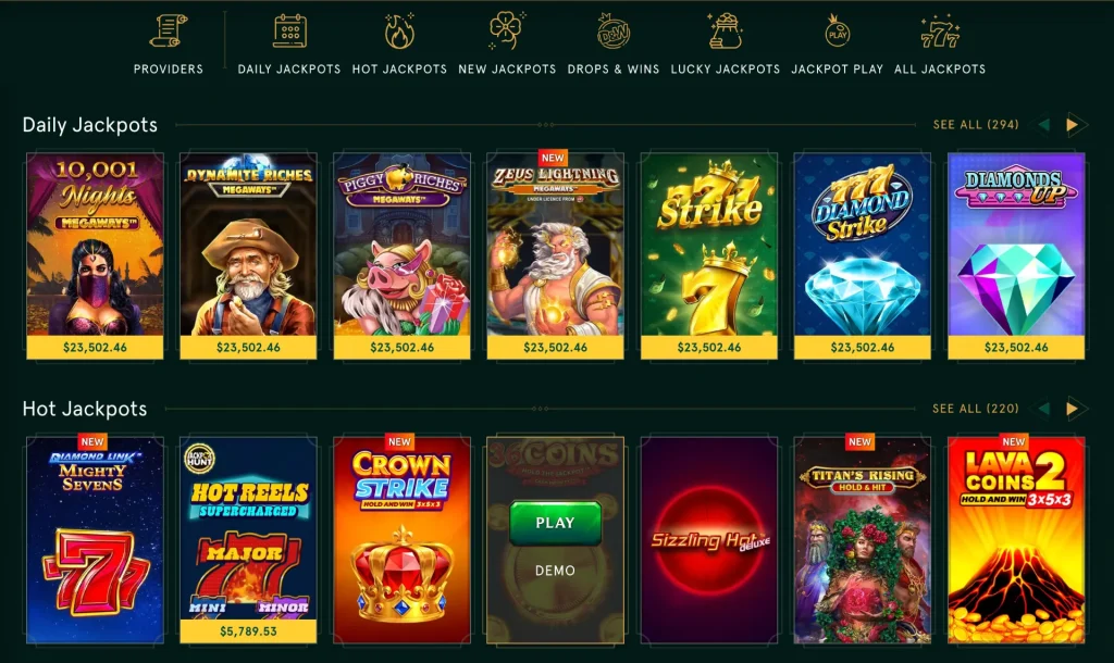 casinia casino jackpot