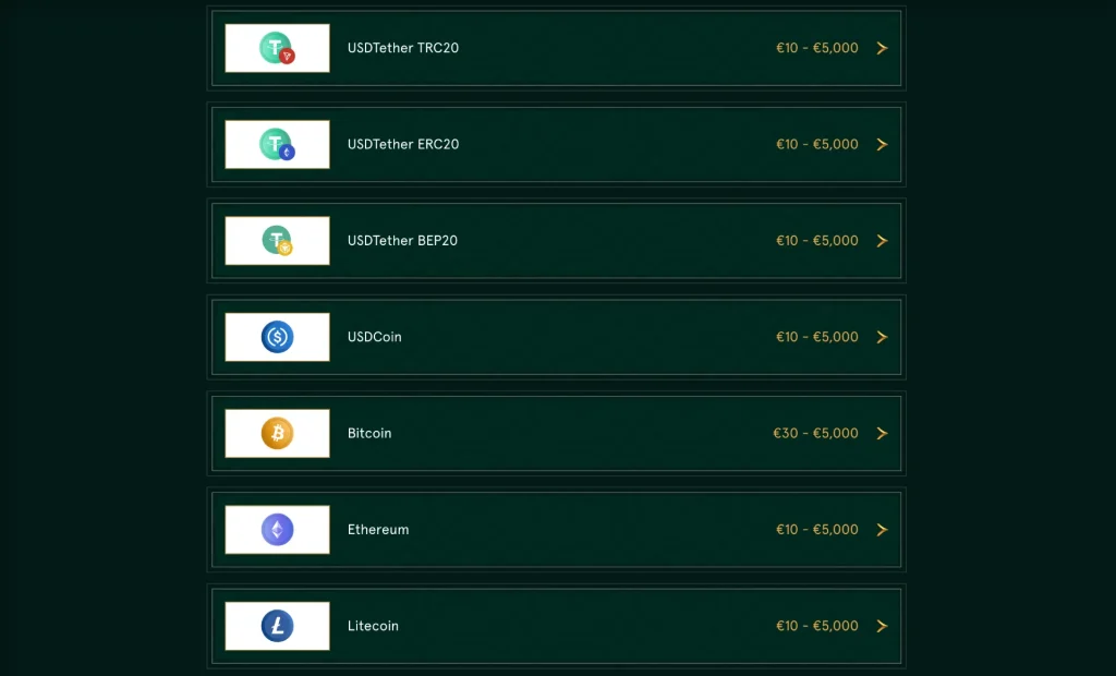 casinia casino payments method 2