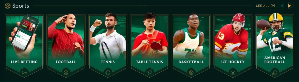 casinia casino sports